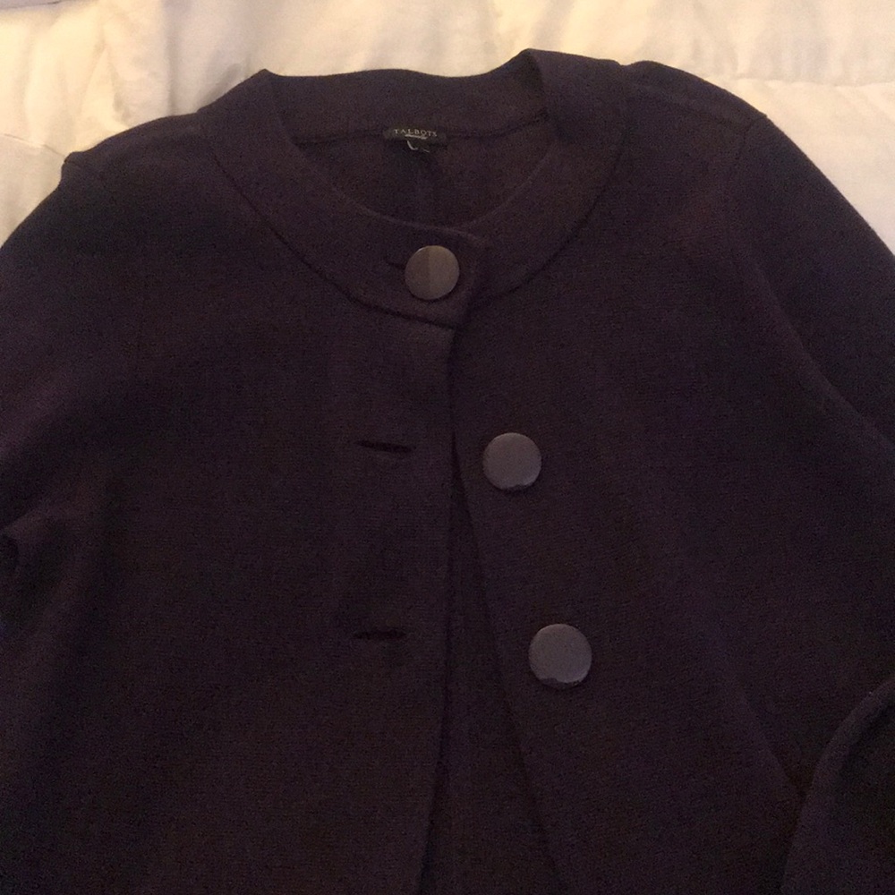 Purple Talbots button down sweater, large